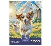 1000 Piece Irish Wolfhound Game Puzzle Great Gift for Adults Educational Games Home Decoration Brainteasing Cute Animal Jigsaw Puzzle for Adults 70x50cm/1000pcs