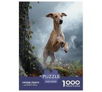 1000 Piece Italian Greyhound Jigsaw Puzzle for Adults Kids - Family Game Night & Educational Fun, Misty Tree Trunk Jigsaws, Home Decoration Gifts 70x50cm/1000pcs