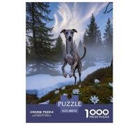 1000 Piece Italian Greyhound Jigsaw Puzzle for Adults Kids - Family Game Night & Educational Fun, Snowy Moss Puzzle, Decoration Unique Gift 52x38cm/1000pcs
