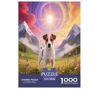1000 Piece Jack Russell Terrier Jigsaw Puzzle for Adults - Family Fun, Educational Games, Dog Grassland Puzzles, Home Decoration Gifts 38x26cm/1000pcs