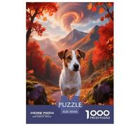 1000 Piece Jack Russell Terrier Jigsaw Puzzle for Adults - Family Fun, Family Happy Game, Autumn Valley Puzzle, Home Decoration Gifts 70x50cm/1000pcs