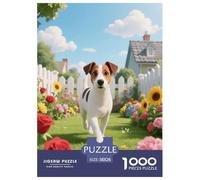 1000 Piece Jack Russell Terrier Jigsaw Puzzle for Adults - Family Fun, Family Happy Game, Garden Jigsaws, Decoration Unique Gift 38x26cm/1000pcs