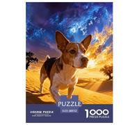 1000 Piece Jack Russell Terrier Jigsaw Puzzles for Adults - Family Fun, Educational Games, Dunes Puzzles, Decoration Gifts 52x38cm/1000pcs