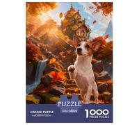1000 Piece Jack Russell Terrier Jigsaw Puzzles for Adults - Family Fun, Educational Games, Mountain Path Puzzles, Decoration Birthday Gifts 38x26cm/1000pcs