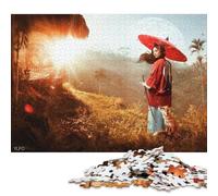 1000 Piece Japan Samurai Girl Nature Adult Jigsaw Puzzle Puzzle Jigsaws for Adults Teenagers Age 12+ 1000pcs (75x50cm)
