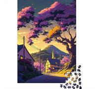 1000 Piece Japanese Style Jigsaw Puzzles for Adults Wooden Puzzle for Adults And Teenager Educational Puzzle 1000pcs (75x50cm)