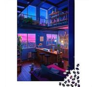 1000 Piece Japanese Style Square Jigsaw Puzzles for Adults, Wooden Puzzles Learning Educational Toy 1000pcs (75x50cm)