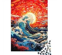 1000 Piece Japanese Wave Kanagawa Jigsaw Puzzles for Adults Paper Puzzle for Adults And Teenager Educational Puzzle 1000pcs (38x26cm)