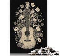 1000 Piece Jazz & Poker Vibes Square Jigsaw Puzzles for Adults & Wooden Puzzles Learning Educational Toys Family Games 1000pcs (75x50cm)