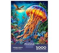 1000 Piece Jellyfish Jigsaw Puzzle for Adults Kids, Family Activity Puzzles Challenging & Gift-Ready Toy 52x38cm/1000pcs
