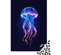 1000 Piece Jellyfish Square Puzzle for Adults, Wooden Puzzles Puzzle Hands-on Game 1000pcs (75x50cm)