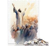 1000 Piece Jesus Preaching to A Crowd Jigsaw Puzzles for Adults Paper Puzzle for Adults And Teenager Educational Puzzle 1000pcs (75x50cm)