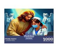 1000 Piece Jesus - Religion Jigsaw Puzzles for Adults Educational Games Jigsaw Puzzle Home Decoration for The Whole for Women, Gifts for Men 38x26cm/1000pcs