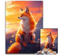 1000 Piece Jigsaw A Fox Enjoying The View Paper Jigsaw Puzzles for Adults for Teenagers Couples And Friends for Birthdays Christmas 1000 PCS(38x26cm)