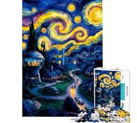 1000 Piece Jigsaw A Tribute to Van Gogh Peaceful Focus Building Play Quality Cut Consistent Shape Delightful Brain Fun for Leisure Hours (Size 38x52cm)