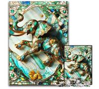 1000 Piece Jigsaw Abstract Elephant Kintsugi Puzzles for Adults Relaxing Entertainment Home Decor 1000 PCS(38x26cm)
