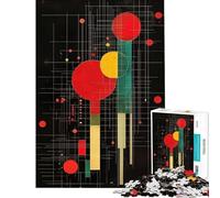 1000 Piece Jigsaw Abstract Geometric Art Peaceful Focus Building Play Quality Cut Consistent Shape Delightful Brain Fun for Leisure Hours (Size 38x52cm)