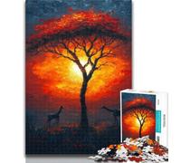 1000 Piece Jigsaw African Grasslands 1000 Piece Jigsaw Puzzles,Educational Game for Birthday, Chrismas for And 14 Years Old 26x38cm
