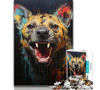1000 Piece Jigsaw African Hyena Adult Jigsaw Puzzles 1000,Toys Educational Games Stress Relieving Wishlist with Santa Claus 50x75cm