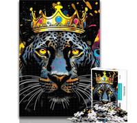 1000 Piece Jigsaw African Leopard Adult Puzzles 1000 Pieces,Toys Educational Games Stress Relieving Wishlist with Santa Claus 75x50cm