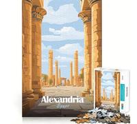 1000 Piece Jigsaw Alexandria Egypt Poster Precise Cut Art Brain Teaser Gift Leisure Time Fun Christmas Wall Art (38x26cm)