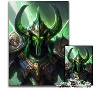 1000 Piece Jigsaw Alien Green Space Warrior Impossible Jigsaw Puzzles for Adults Educational Activity for Cognitive Skills Cognitive Skill Improvement 1000 PCS(38x26cm)