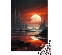 1000 Piece Jigsaw, Alien Planet Landscape Art Print, New Year Gift, 52x38cm/1000pcs