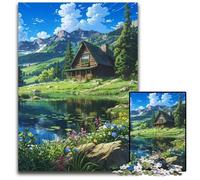 1000 Piece Jigsaw Alpine Refuge Impossible Jigsaw Puzzles for Adults Educational Activity for Cognitive Skills Cognitive Skill Improvement 1000 PCS(75x50cm)
