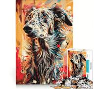 1000 Piece Jigsaw Amazing Dog Art, Hands-on Game, Train Your Brain And Hands, with Fully Interlocking Randomly Shaped Pieces 38x52cm