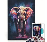 1000 Piece Jigsaw Amazing Elephant, Hands-on Game, Train Your Brain And Hands, with Fully Interlocking Randomly Shaped Pieces 50x75cm