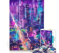 1000 Piece Jigsaw Amazing Night Tokyo City, Hands-on Game, Train Your Brain And Hands, with Fully Interlocking Randomly Shaped Pieces 38x26cm