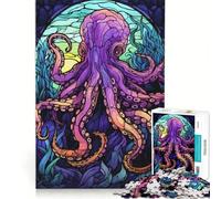 1000 Piece Jigsaw Amazing Octopus Abstract, Hands-on Game, Train Your Brain And Hands, with Fully Interlocking Randomly Shaped Pieces 38x26cm