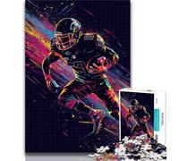 1000 Piece Jigsaw American Football Adult Jigsaw Puzzles 1000,Toys Educational Games Stress Relieving Wishlist with Santa Claus 50x75cm
