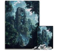 1000 Piece Jigsaw Ancient Ruins in Jungle Impossible Jigsaw Puzzles for Adults Educational Activity for Cognitive Skills Cognitive Skill Improvement 1000 PCS(75x50cm)