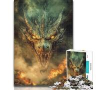 1000 Piece Jigsaw Angry Dragon 1000 Pieces Jigsaw Puzzles for Adults And Teens,Educational Toys & Games for Adults And Teenagers 50x75cm