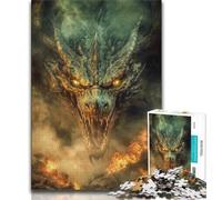 1000 Piece Jigsaw Angry Dragon Adult Jigsaw Puzzles 1000,Toys Educational Games Stress Relieving Wishlist with Santa Claus (50x75cm)