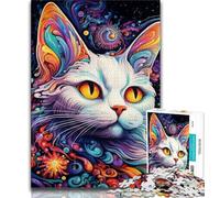 1000 Piece Jigsaw Animal Cats Jigsaws Puzzles 1000 Pieces for Adults Gifts,with Matching Poster And Trivia Sheet for Age 14 (26x38cm)