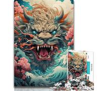 1000 Piece Jigsaw Animal Colourful Dragon 1000 Pieces Jigsaw Puzzle for Adults& Teens,Train Your Brain And Hands Gifts for Friends And Family 26x38cm
