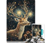 1000 Piece Jigsaw Animal Deer 1000 Pieces Jigsaw Puzzle for Adults& Teens,Train Your Brain And Hands Gifts for Friends And Family 26x38cm