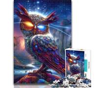 1000 Piece Jigsaw Animal Fantasy Owl Jigsaw Puzzles 1000 Pieces for Adults Teens,Toys Educational Games Stress Relieving Artists Collection, Fine Art 26x38cm