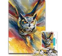 1000 Piece Jigsaw Animal Owl Jigsaw Puzzles 1000 Pieces for Adults Teens,Diy Modern Wall Art Unique Gift Home Decor 26x38cm