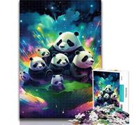 1000 Piece Jigsaw Animal Panda Adult Puzzles 1000 Pieces,Toys Educational Games Stress Relieving Wishlist with Santa Claus 26x38cm