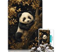 1000 Piece Jigsaw Animal Panda Jigsaw Puzzles for Teenagers,Toys Educational Games Stress Relieving Parent-child Interaction 50x75cm