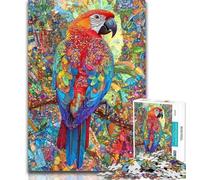 1000 Piece Jigsaw Animal Parrot Jigsaw Puzzle 1000 Pieces for Adults,Train Your Brain And Hands Birthday Present, Gifts 50x75cm