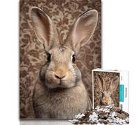 1000 Piece Jigsaw Animal Rabbit 1000 Pieces Jigsaw Puzzle for Adults& Teens,Train Your Brain And Hands Gifts for Friends And Family 26x38cm