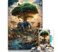 1000 Piece Jigsaw Animal World 1000 Pieces Jigsaw Puzzle for Adults& Teens,Classic Educational Games Beautiful Decoration 50x75cm