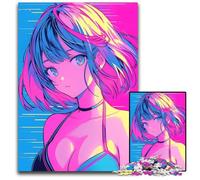 1000 Piece Jigsaw Anime Cute Girl Summer Puzzles for Adults Home Decor Brain Teaser Game for Teenagers Family Interaction 1000 PCS(38x26cm)