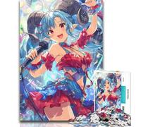1000 Piece Jigsaw Anime Music Girl 1000 Piece Jigsaw Puzzle for Adults And Teenagers,Unique Home Decor And Gifts for Age 14 50x75cm