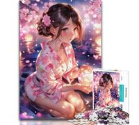 1000 Piece Jigsaw Anime Sakura Girl Jigsaw Puzzles for Teenagers,Educational Games Home Decoration Deal As Gifts for The Whole Family (50x75cm)