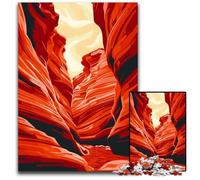 1000 Piece Jigsaw Antelope Canyon Nature Puzzles for Adults Interactive Family Game Brain Challenge Educational Toy 1000 PCS(38x26cm)